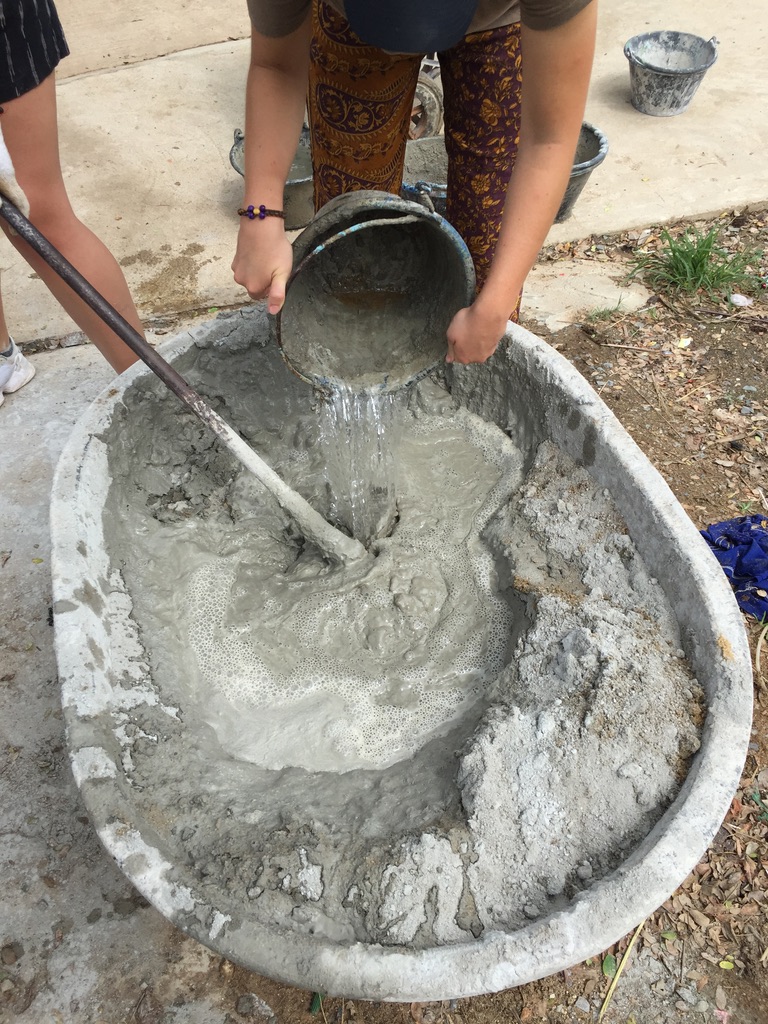 Mixing Cement in Thailand